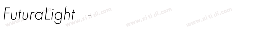 FuturaLight 普通字体转换